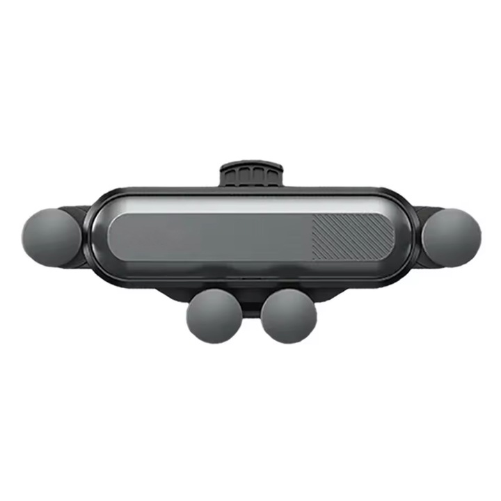 Macomi™ autós telefontartó, Gravitáció, szellőző markolat, 5 pontos támaszték, ergonomikus, ABS, Fekete