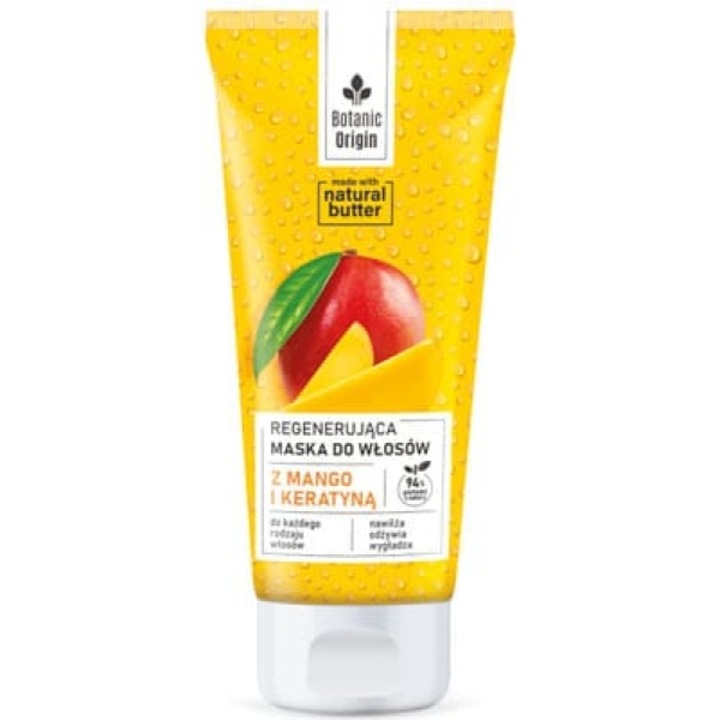 Botanic Origin, masca de par regeneranta cu mango si keratina, 200 ml