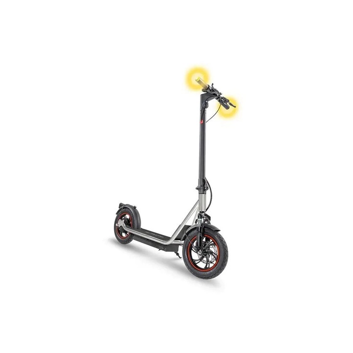 Trotineta electrica Velociptor EMG ES 120EW Street, 450W, 36V 10Ah, aplicatie, argintiu