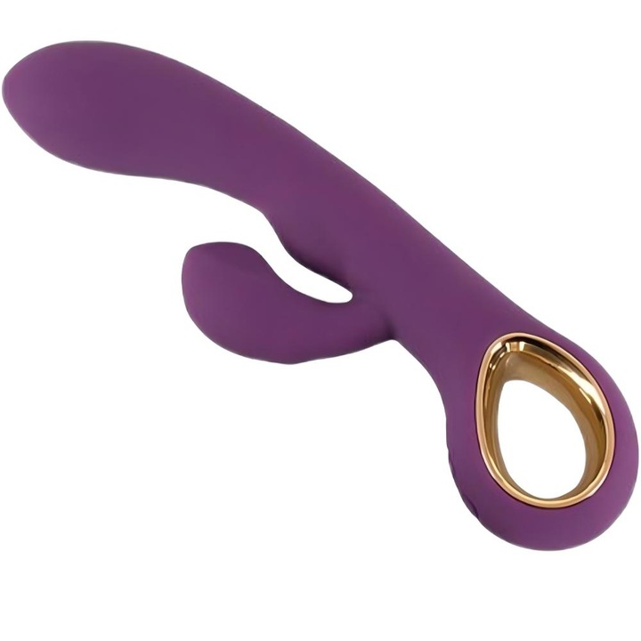 Vibrátor, szilikon, 12 vibrációs mód, vízálló, 20 cm, lila