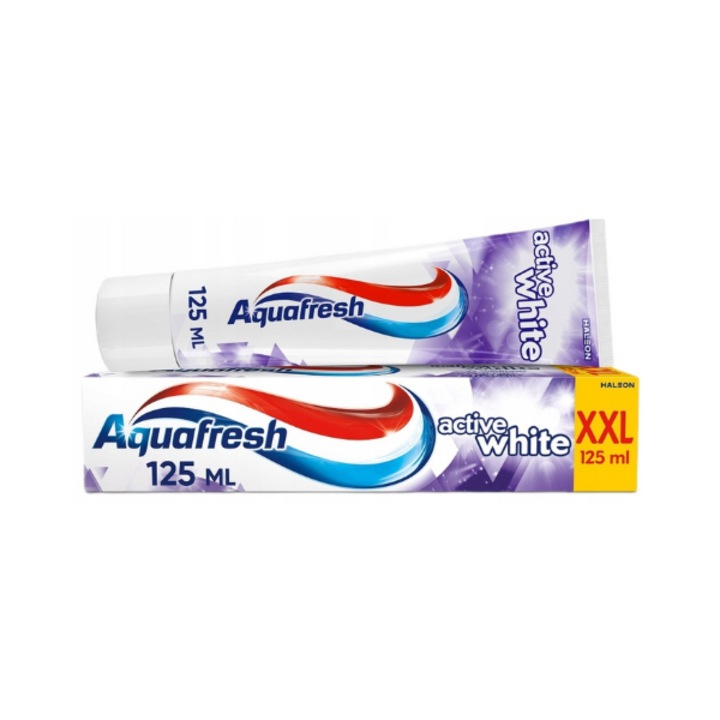 Паста за зъби Aquafresh Active White, 125 ml, ефективно избелване, защита срещу кариес