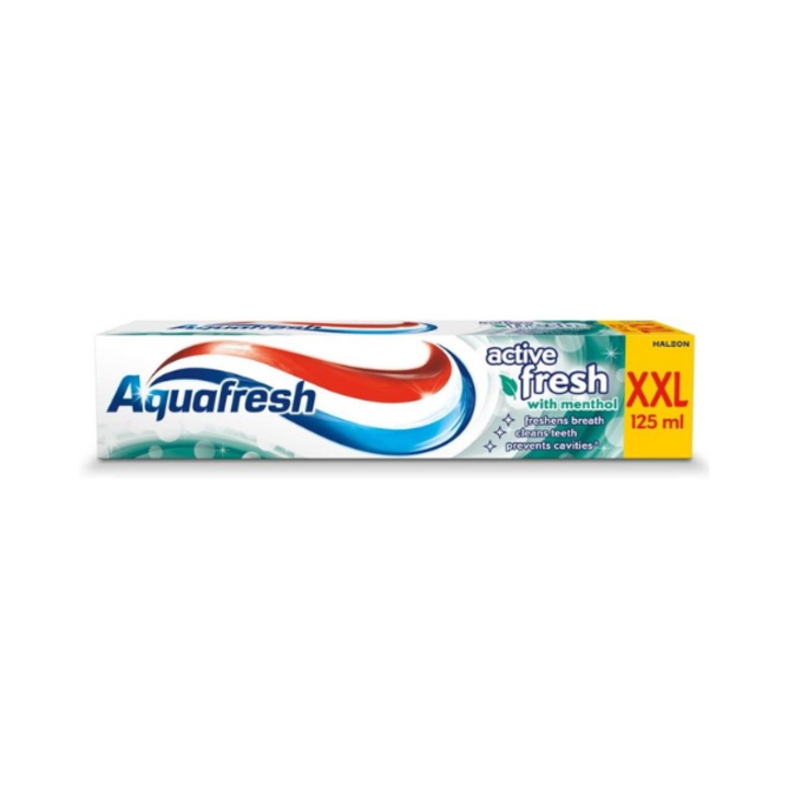 Aquafresh Active Fresh паста за зъби, защита срещу кариес, ментол, 125 ml