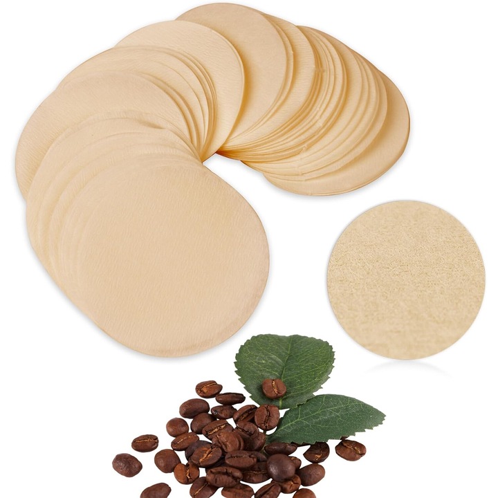 Комплект 100 филтри за кафе, хартиени, 51 мм, кафяви