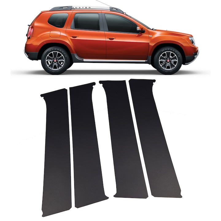Set 4 bucati stickere autocolante protectie stalpi dedicate Dacia Duster 2