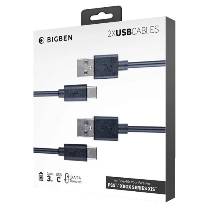 Set 2 cabluri Usb 3m