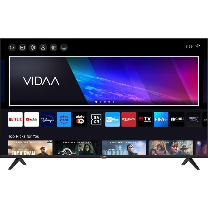 Televizor LED Smart Tech 65UV10V1, 164 cm, Ultra HD 4K, Smart TV, WiFi, CI+, Negru