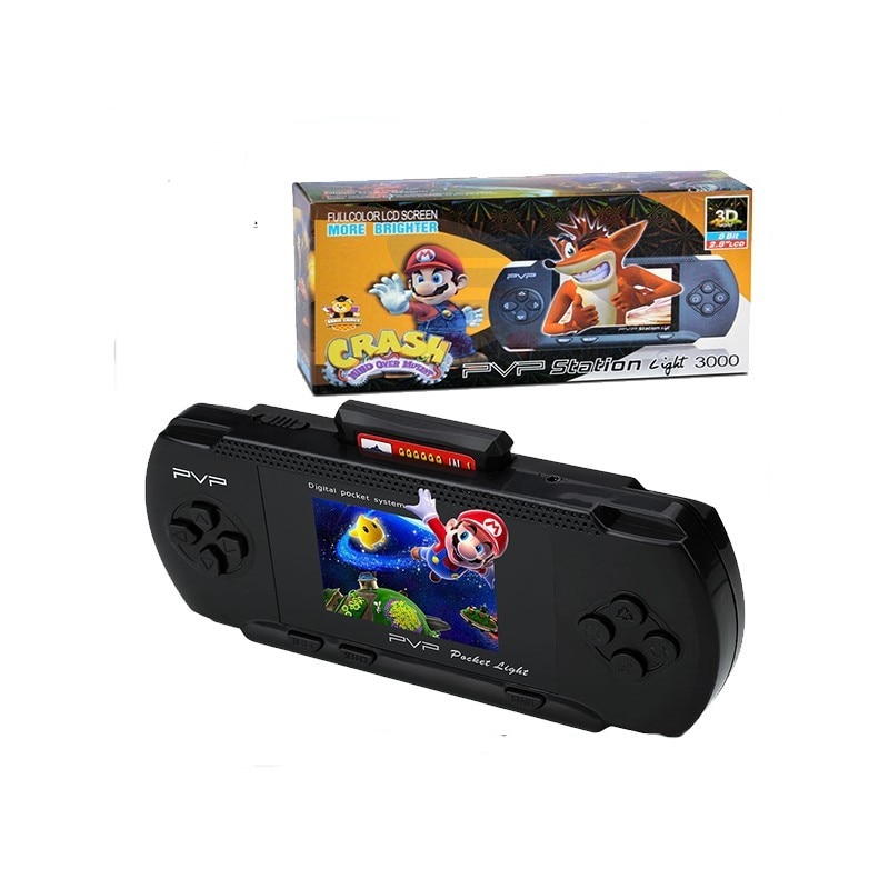 Consola Retro Jocuri Portabila Ecran 2.7 PVP Station cu 2 Card Jocuri