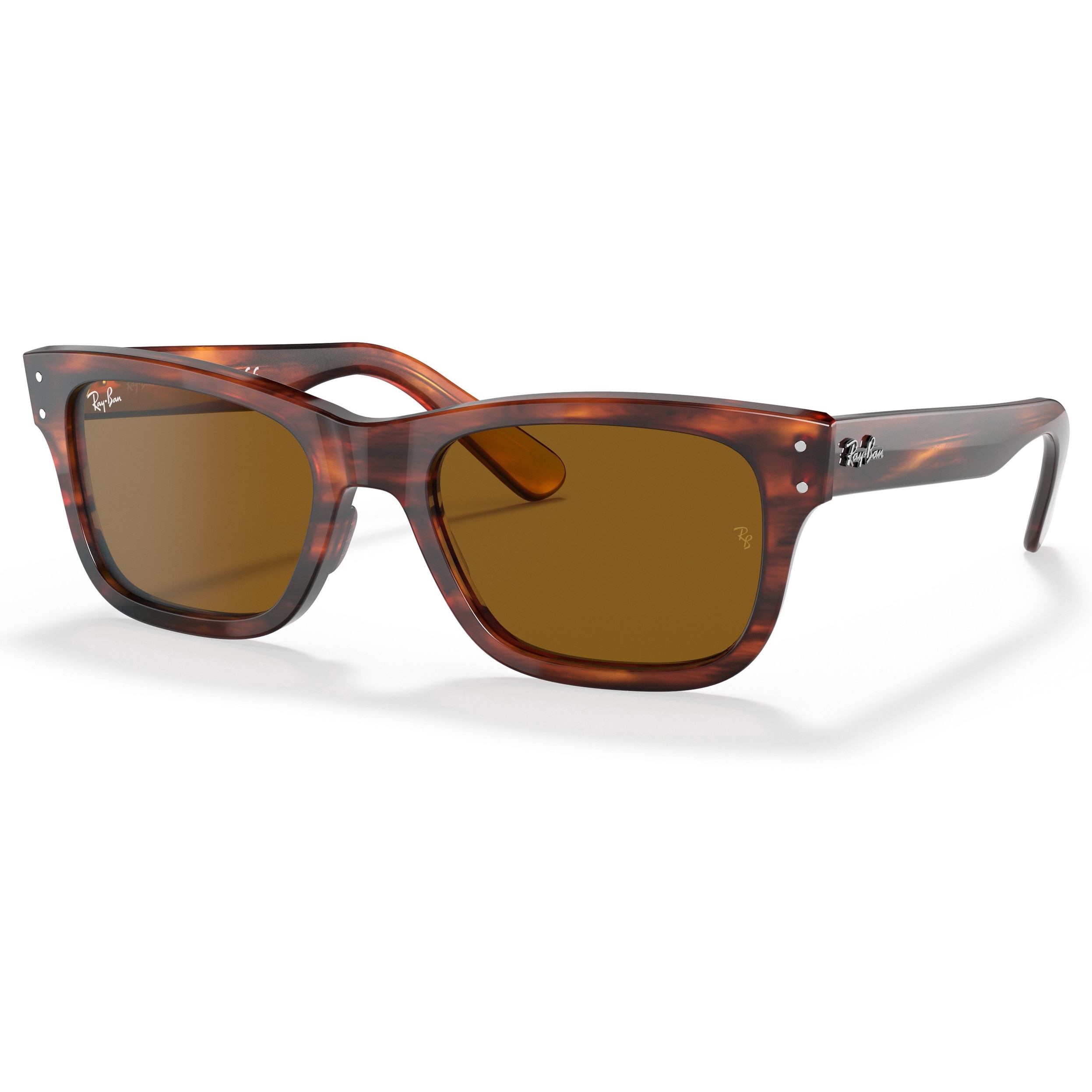 Ray Ban, Ochelari de soare cu model uni Mr Burbank, Maro, 58-20-145