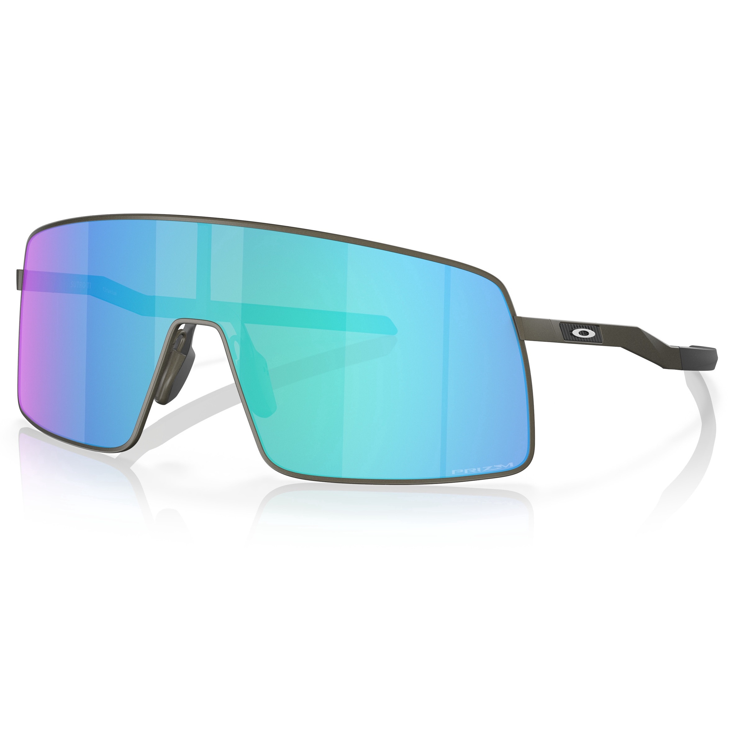 Oakley, Ochelari de soare shield cu lentile oglinda Sutro Ti, Maro, Universal