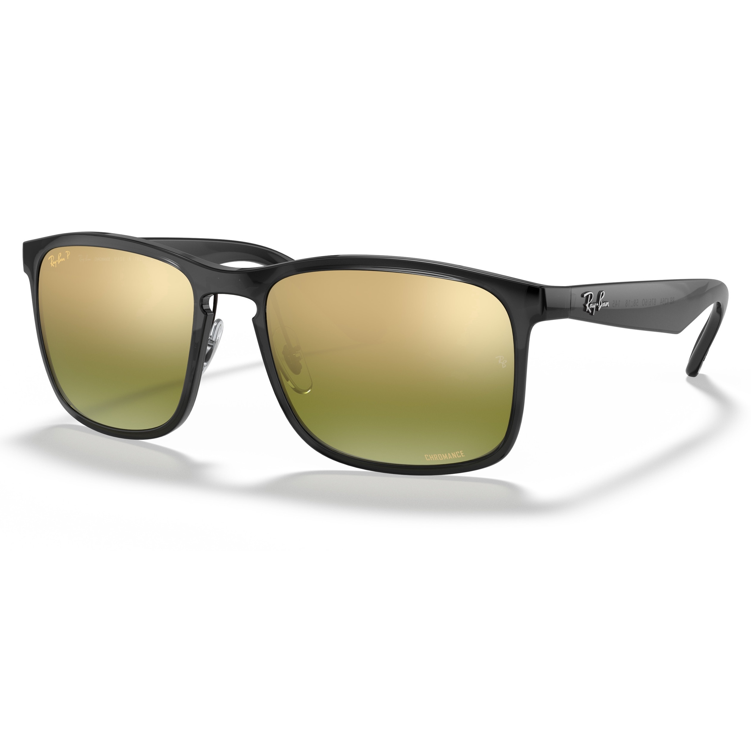 Ray Ban, Ochelari de soare wayfarer polarizati, Gri, 58-18-145