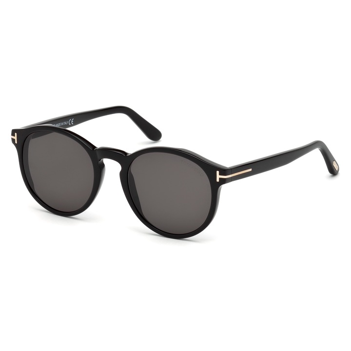 Tom Ford, Ochelari de soare rotunzi cu lentile uni, 51-21-145, Negru