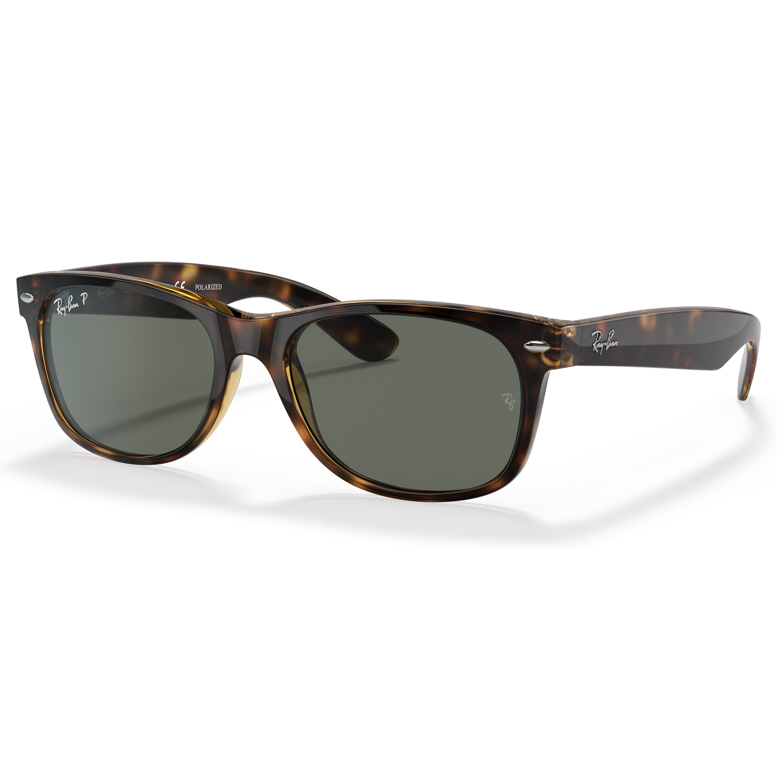 Ray Ban, Ochelari de soare wayfarer polarizati, Maro, 52-18-145