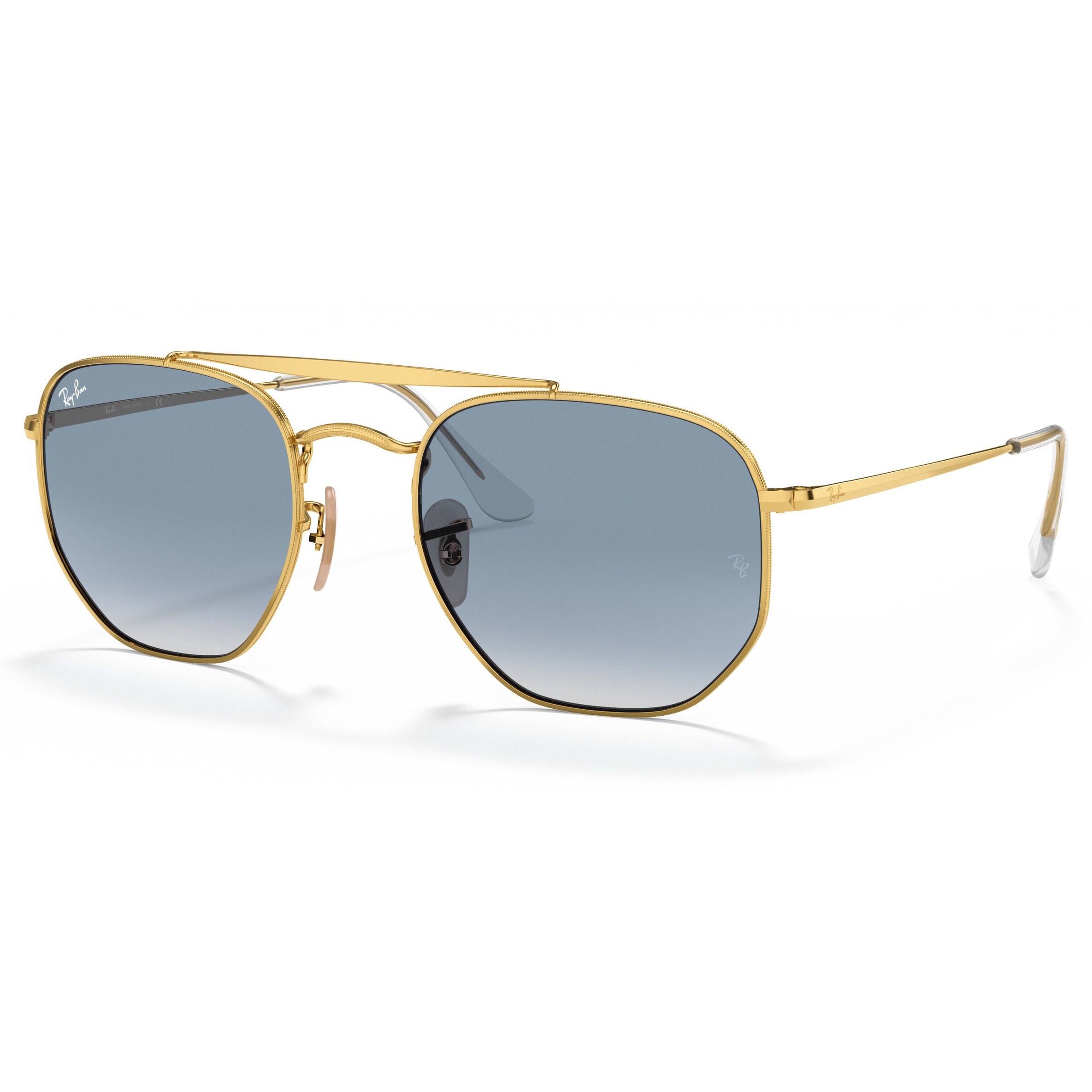 Ray Ban, Ochelari de soare aviator cu rama metalica, 54-21-145, Auriu