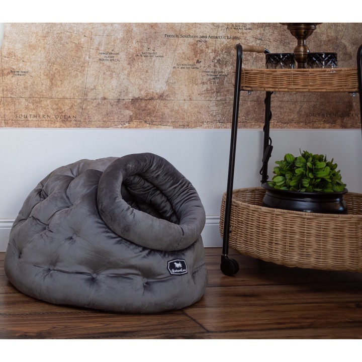 GetandLove Macskabarlang, macska fekhely, 50 cm, szürke, extra nyúlszőr hatású huzattal, OEKO-TEX®