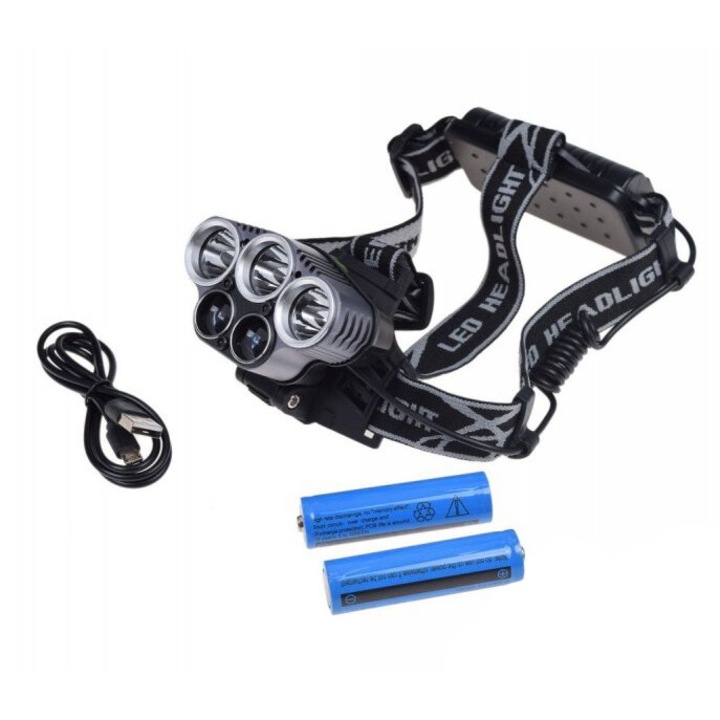 Lanterna frontala, cu baterie externa