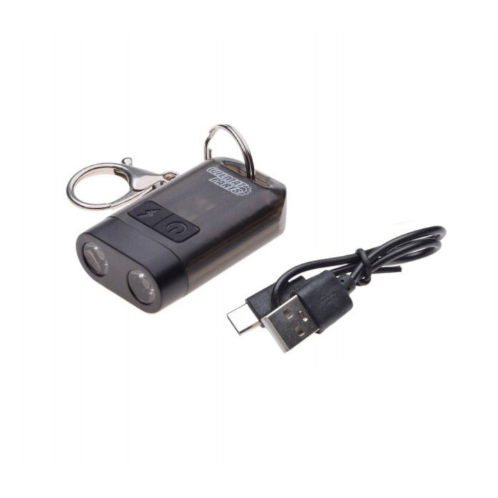 Mini-Lanterna LED de mana/chei, cu magnet, baterie 250mAh, reincarcare prin USB-C