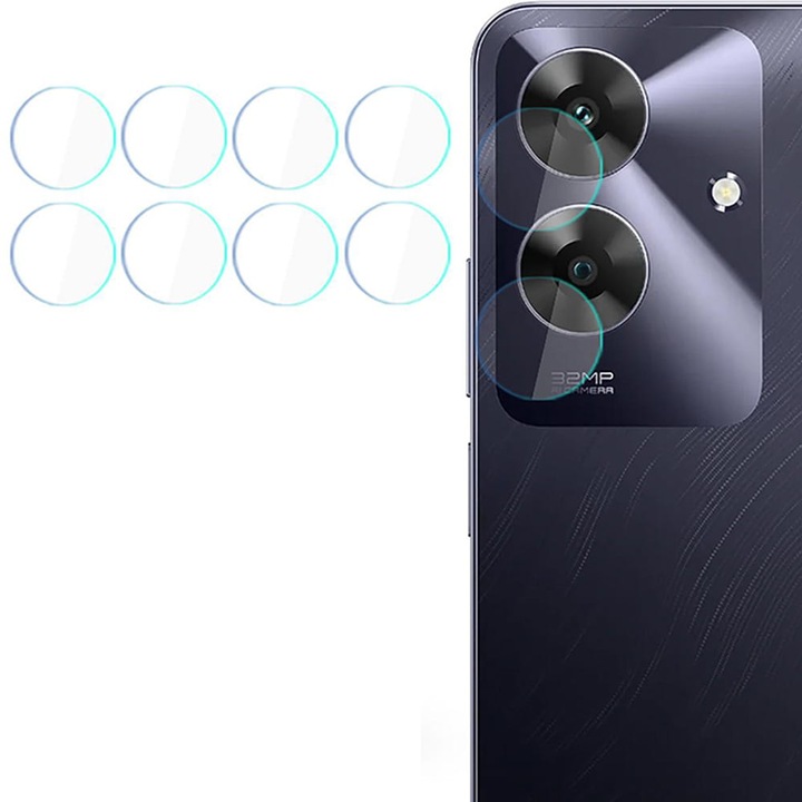 Set 4x Sticla camera photo 3mk Lens Protection pentru Realme Note 60, transparenta