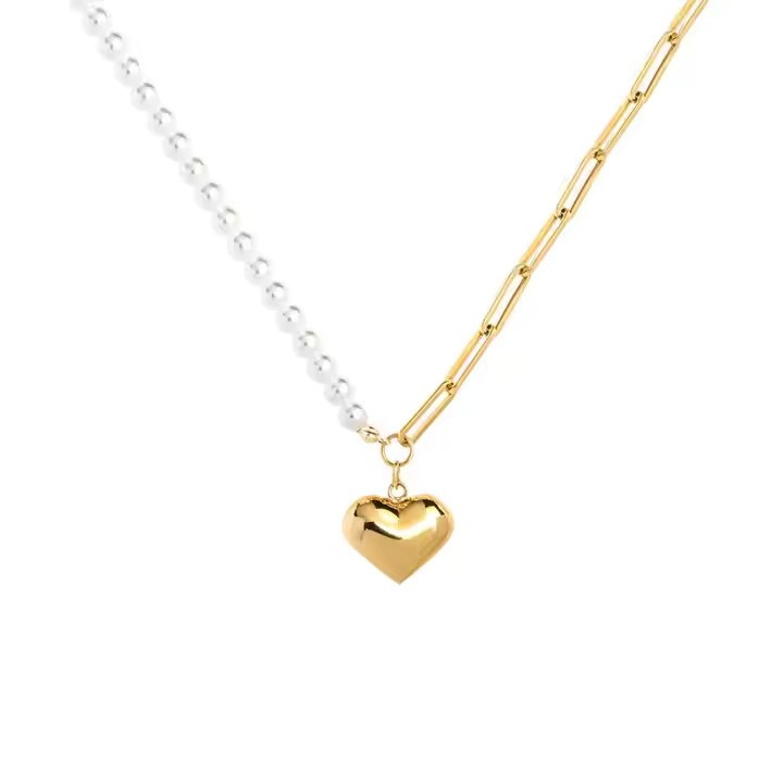 Colier Minimalist Fresh LOVE, Silver Berry, din Argint placat cu aur 14k, cu Perle