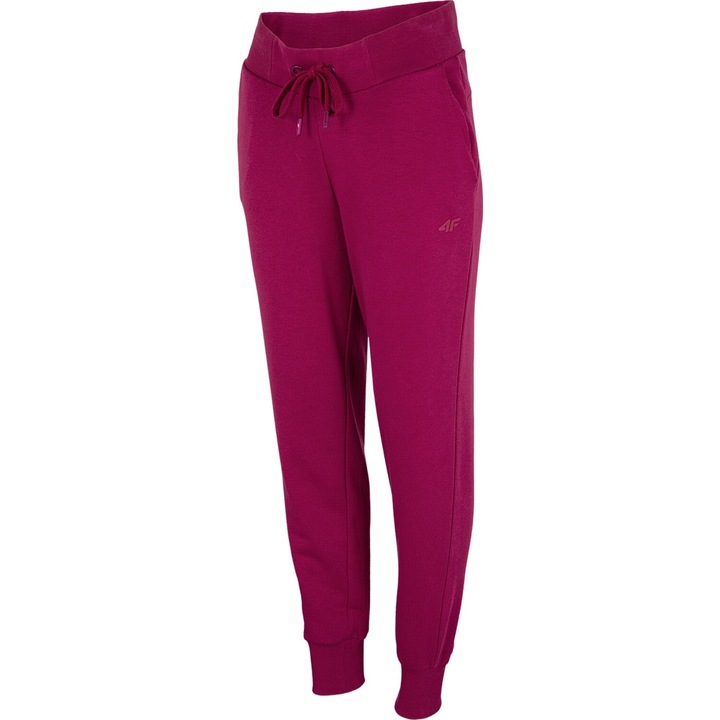 Női 4F futónadrág, sötét rózsaszín, Púderrózsaszín