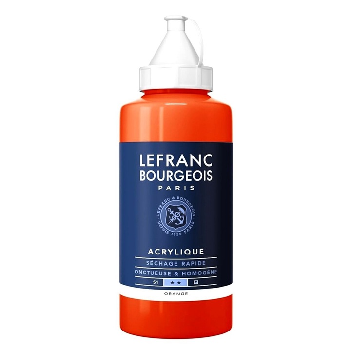 Finom akril szín, Lefranc & Bourgeois, narancs 201, 750ml