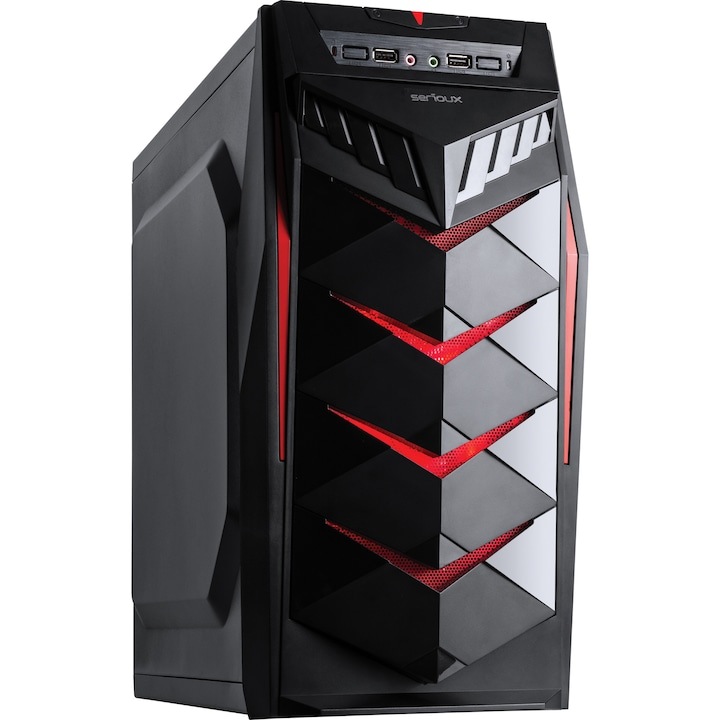 Desktop PC Serioux RUM S8 cu procesor Intel Core i5 up to Frecventa 4.1GHz, Memorie 8GB DDR4, 256GB SSd, video Intel® UHD Graphics 630