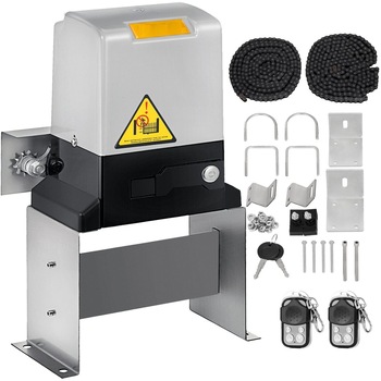 Kit automatizare poarta culisanta cu lant de 6 m, max 600 kg, Lungime max 12 m, 2 x Telecomanda, 370 W, viteza 13 m/min Kit automatizare poarta culisanta cu lant de 6 m, max 600 kg, Lungime max 12 m, 2 x Telecomanda, 370 W, viteza 13 m/min