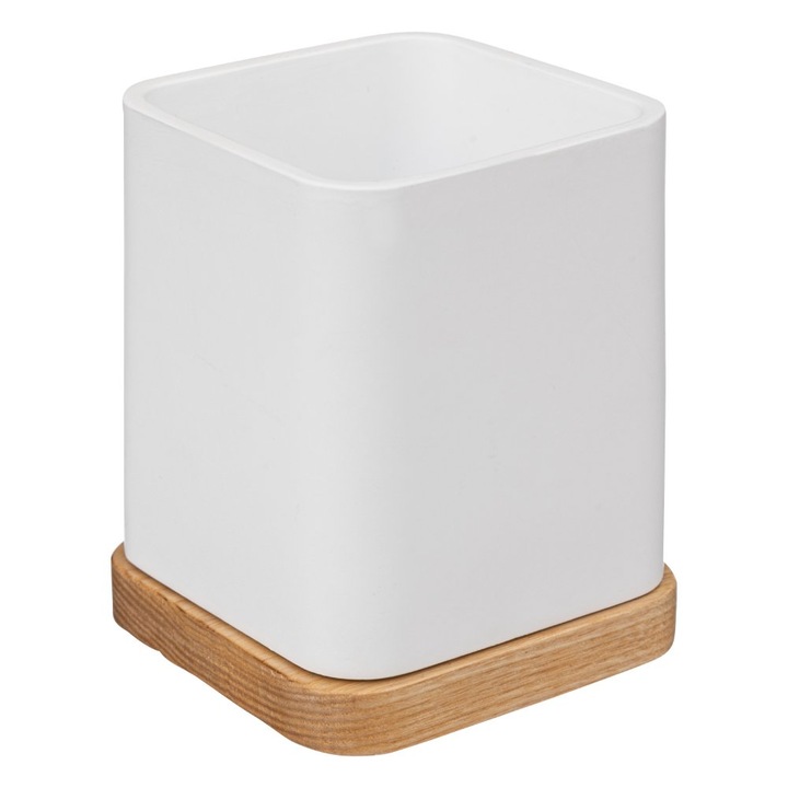 Pahar baie, alb, Suport pahar, 10 cm