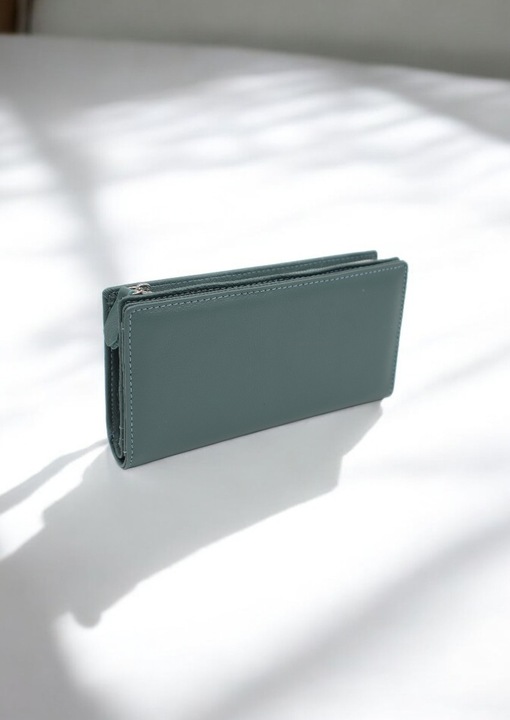 Portofel de dama piele naturala B01, light green