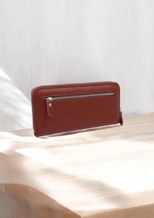 Portofel dama din piele naturala, HASSION, B02, brown