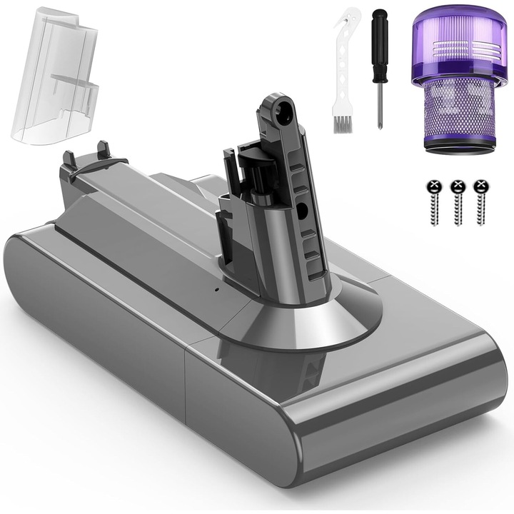 Baterie V11 pentru aspirator Dyson, 3900 mAh, 25,2 V, cu filtru si suruburi