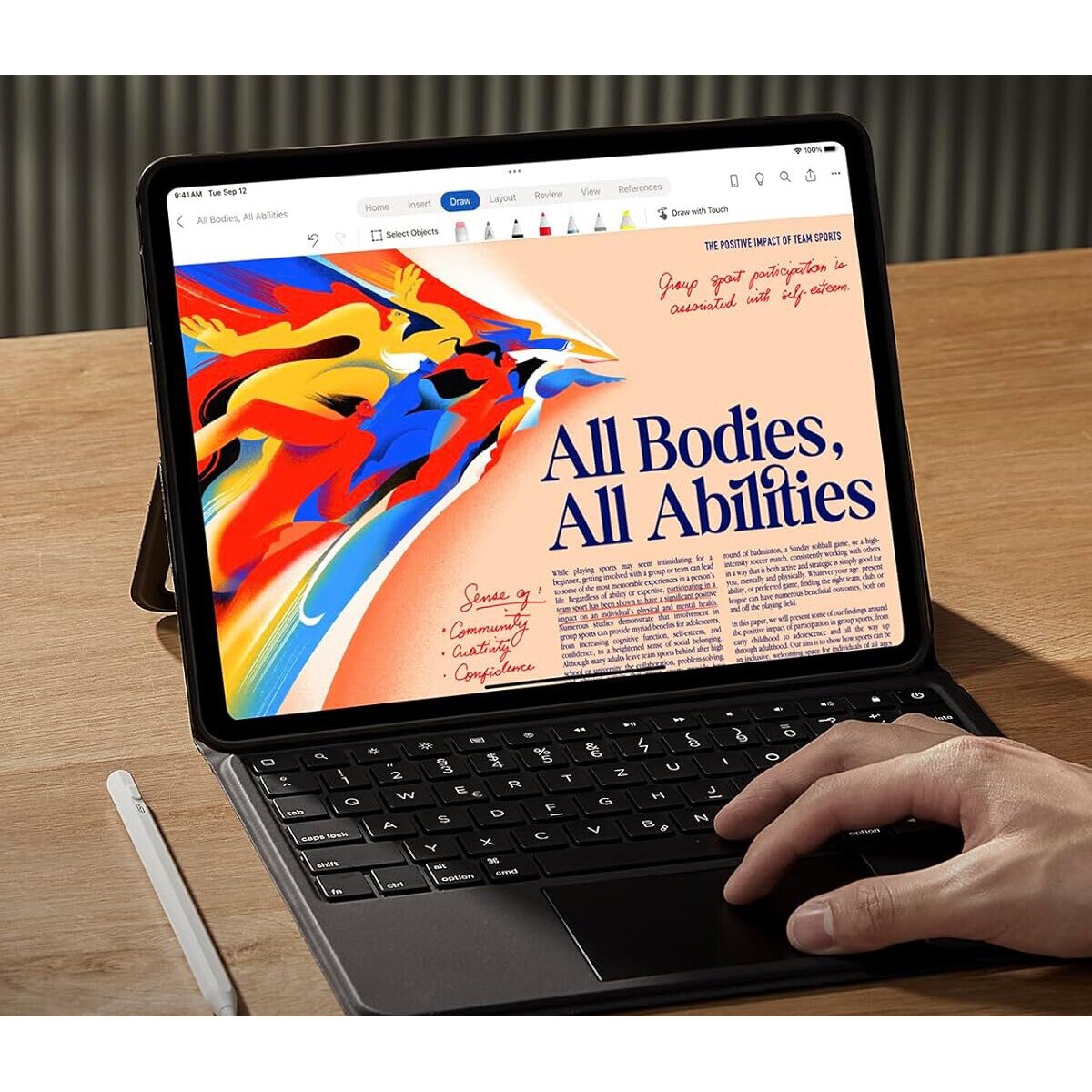 Husa pentru iPad Pro 11'' 2024, cu suport reglabil, protectie adaptiva, negru