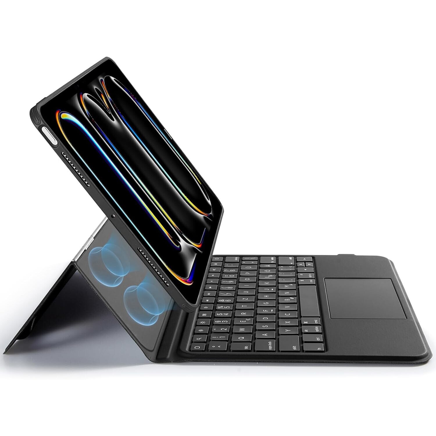 Husa pentru iPad Pro 11'' 2024, cu suport reglabil, protectie adaptiva, negru