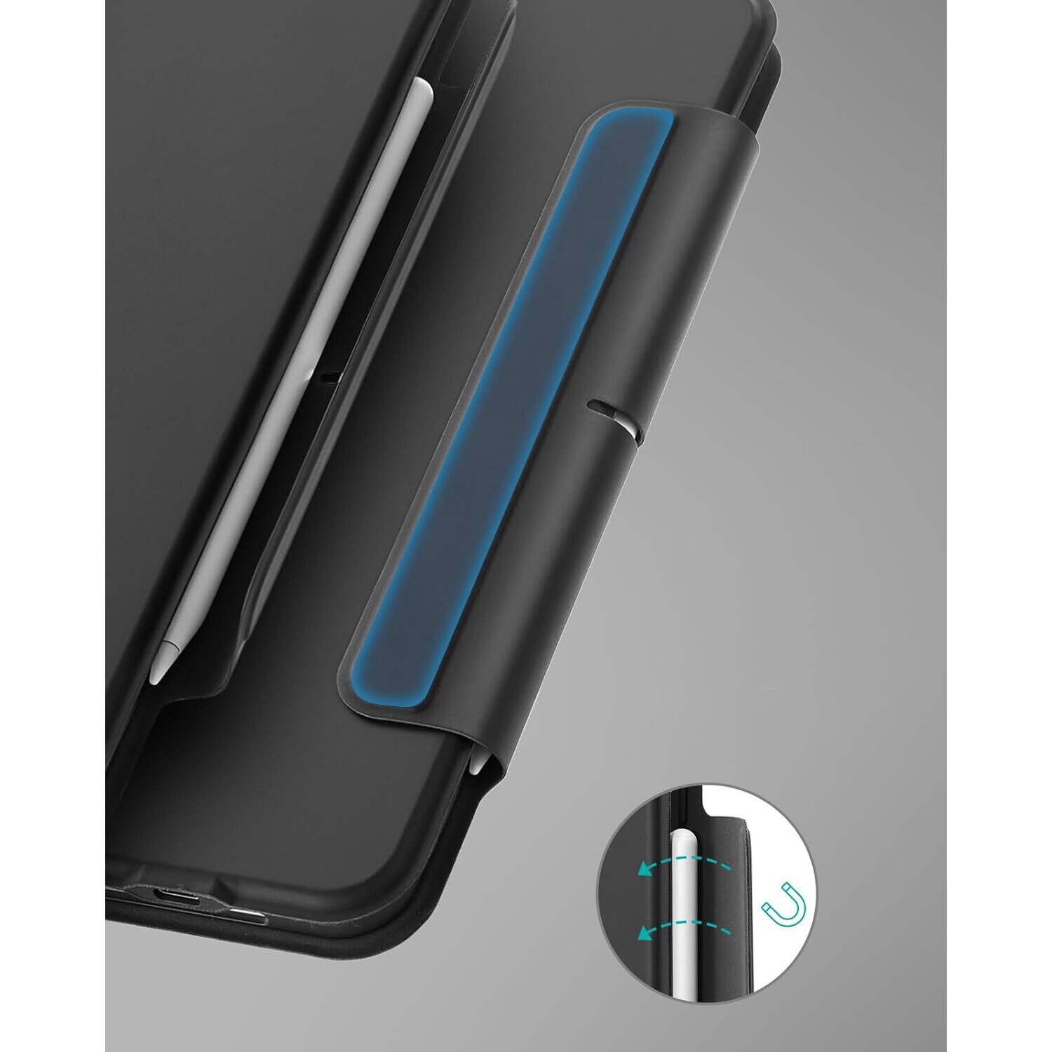 Husa pentru iPad Pro 11'' 2024, cu suport reglabil, protectie adaptiva, negru