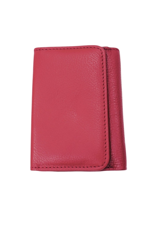 Portofel de dama din piele naturala Hassion R403, orange red