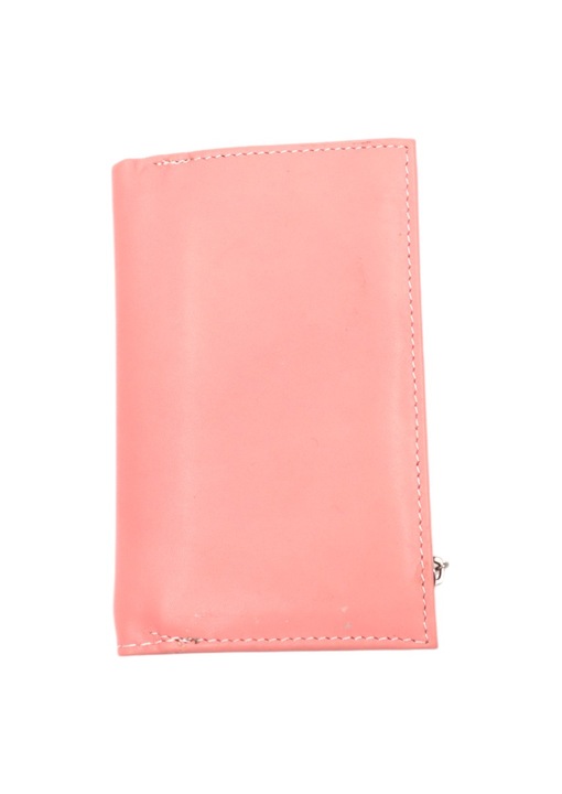 Portofel de dama din piele naturala Hassion R021 pink