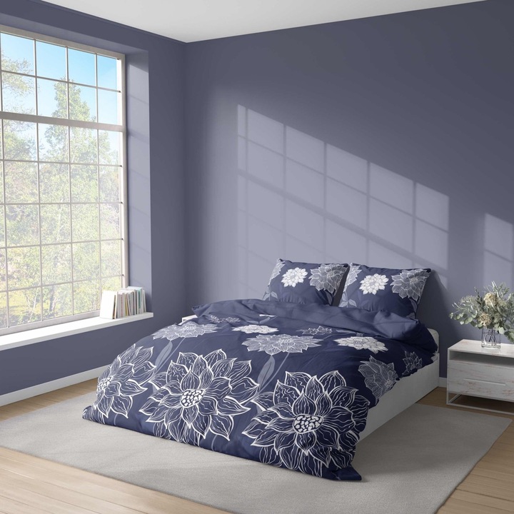 Ágyneműhuzat 2 főre, Mikroszálas, 3 darabos, Párnahuzat/Paplanhuzat, Cipzár, 1265511, 160 x 200 cm, Többszínű