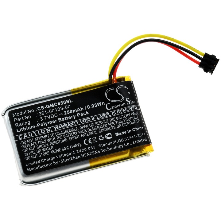 Acumulator Powery compatibil Garmin Dash Cam 45, model 361-00103-00