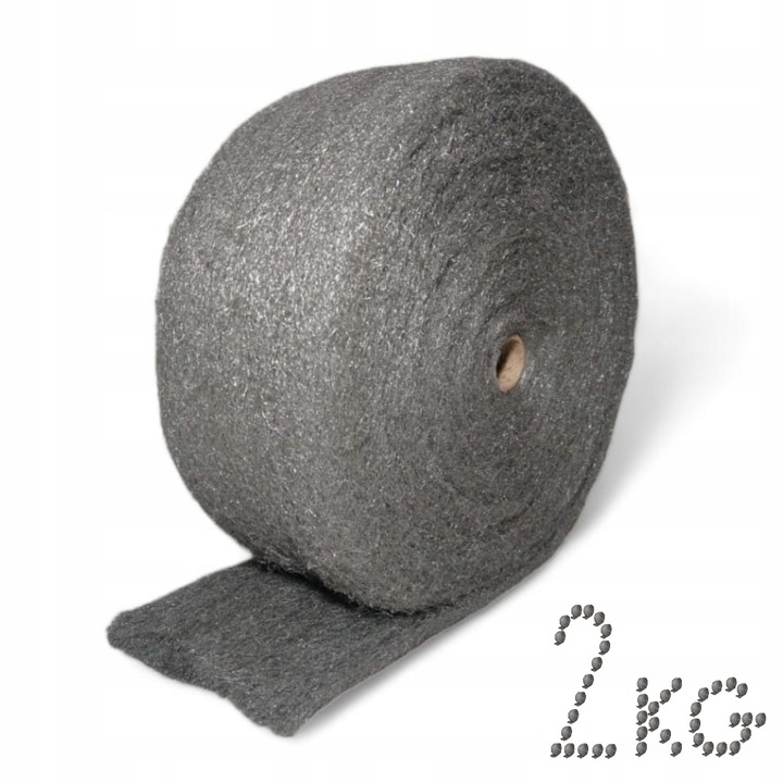 Lana 2 kg, gradatie 0-00, pentru polerare si renovare, Gri, 2x 8-9 mb x 9-10 cm