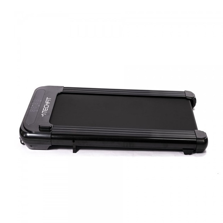 Бягаща пътека Techfit Walking Pad WP-500, Повърхност за бягане 42x110 см, Максимално поддържано тегло 100 кг, Система за абсорбиране на удари, Bluetooth App Fitshow, Черен