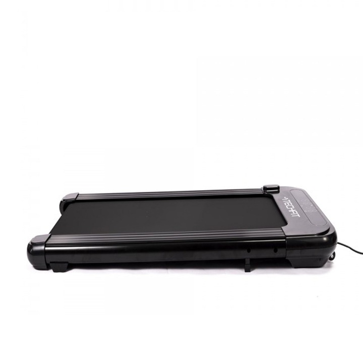 Бягаща пътека Techfit Walking Pad WP-500, Повърхност за бягане 42x110 см, Максимално поддържано тегло 100 кг, Система за абсорбиране на удари, Bluetooth App Fitshow, Черен