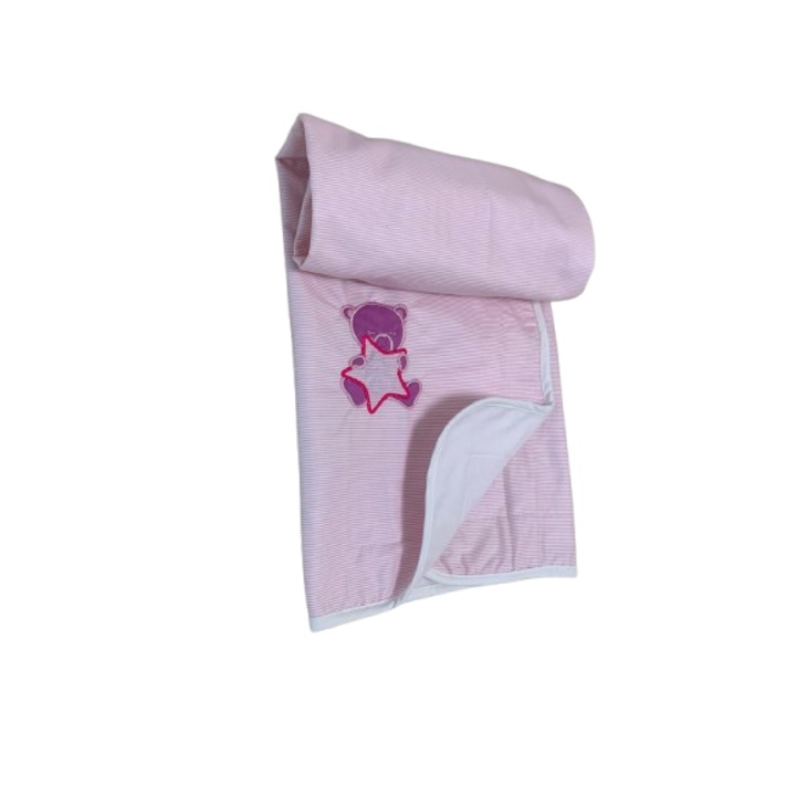 Babatakaró, rózsaszín macival