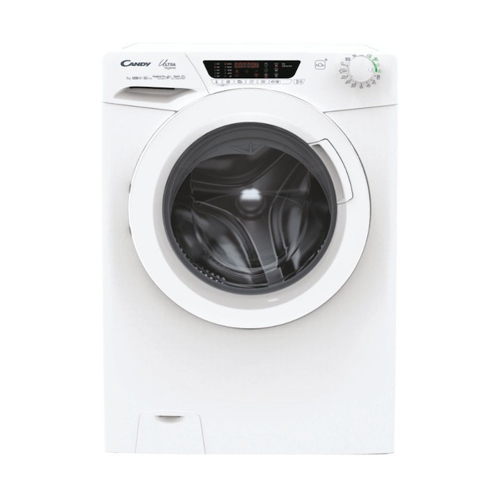 Пералня CANDY HE4 1274TWM6/1-S, 7 кг, 1200 об./мин., Клас А, Wi-Fi, Bluetooth, hOn, 45 см Бяла
