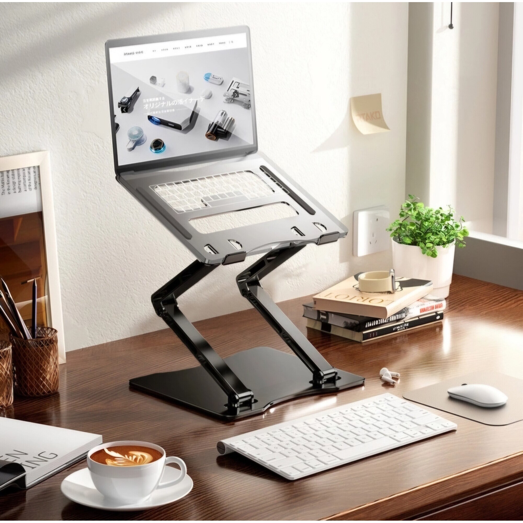 Suport pentru Laptop, Stand Reglabil pe Inaltime, Portabil, Pliabil ...