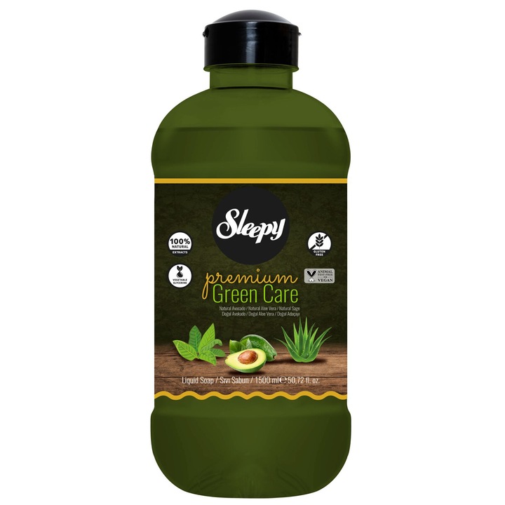 Течен сапун Sleepy Premium Green Care, 1500мл