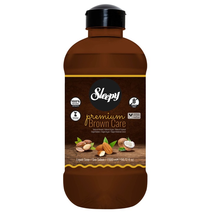Течен сапун Sleepy Premium Brown Care 1500мл