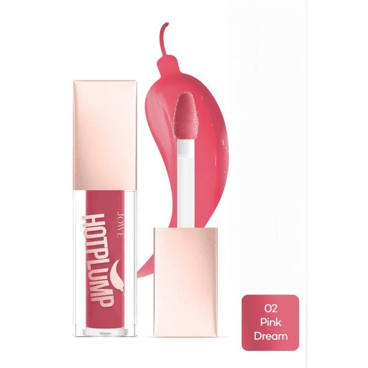 Luciu de buze cu efect de marire Jowe Hot Plump Gloss, 02 Pink Dream, 5 ml