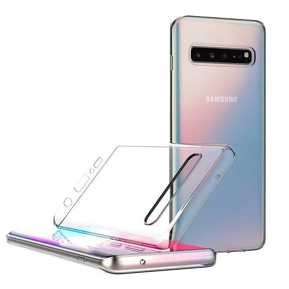 Husa Transparenta pentru Samsung Galaxy S10 5G, OPTIM SOLUTION, Lightweight Slim Silicone, Anti-shock, Protectie impotriva Uzurii, Anti-yellowing, TPU Flexibil, Evidentiaza Design Original, Transparenta