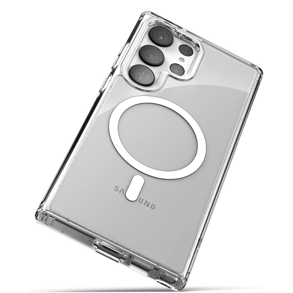 Husa Magnetica pentru Samsung Galaxy S23 Ultra, OPTIM SOLUTION, Compatibilitate MagSafe, Protectie Anti-shock, Flexibilitate, Design Slim, Decupaje Precise, Transparent
