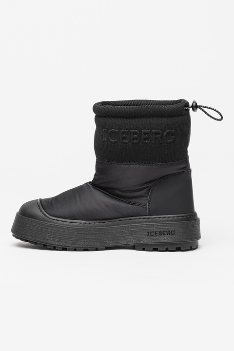 Iceberg, Ghere fara inchidere, cu garnituri de piele, Negru