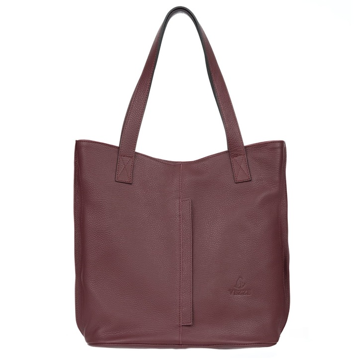 Geanta de umar, Vezze, piele naturala, A4, fermoar